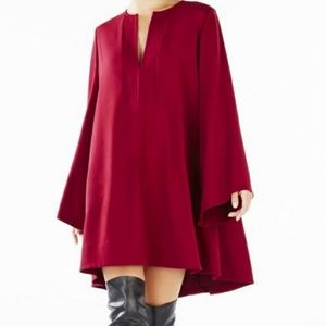 BCBGMaxAzria Alessia Runway Dress Cranberry Red  XXS